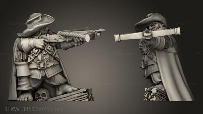 Military figurines (Shooter Crossbowman, STKW_34583) 3D models for cnc