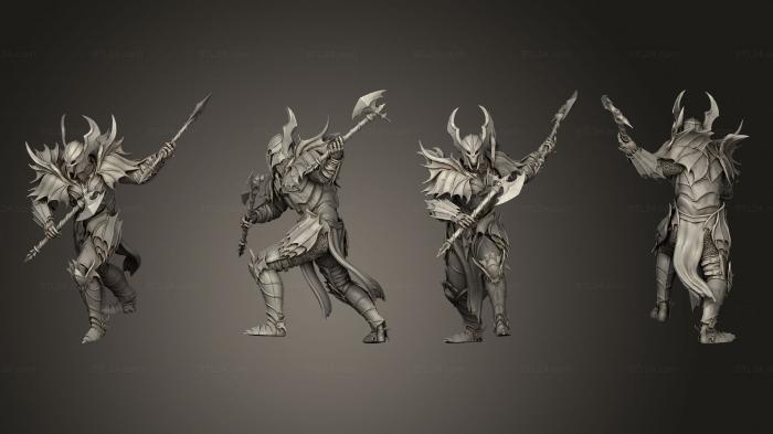 Military figurines (Bloodknight Axe Charge Supports, STKW_3463) 3D models for cnc