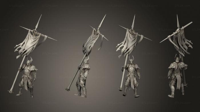 Military figurines (Bloodknight Banner Supports, STKW_3467) 3D models for cnc