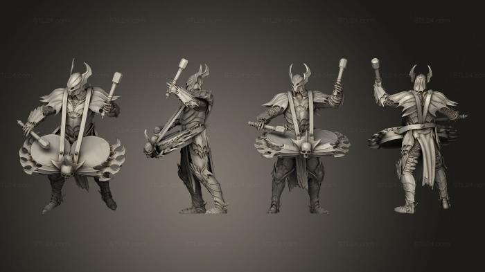Military figurines (Bloodknight Drummer, STKW_3469) 3D models for cnc