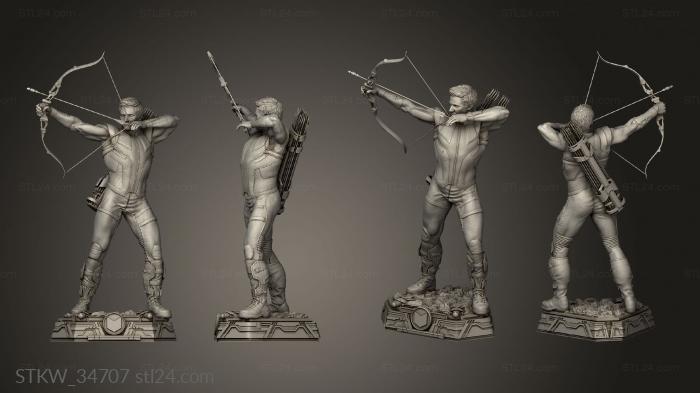 Military figurines (Hawkeye and Statue Arrows, STKW_34707) 3D models for cnc