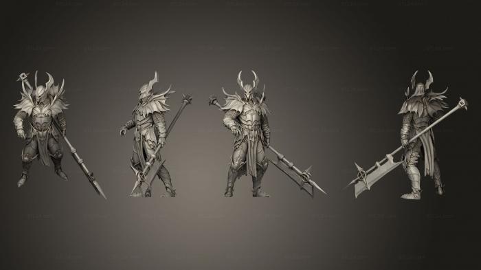 Military figurines (Bloodknight Halberd Idle, STKW_3471) 3D models for cnc