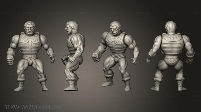 Military figurines (He man Classic Toy Characters Fisto, STKW_34718) 3D models for cnc