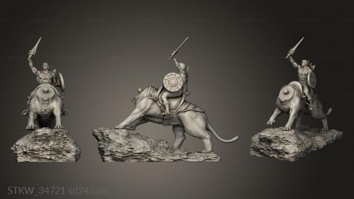 He Man Gato Guerreiro Diorama AXE