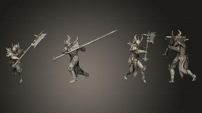 Military figurines (Bloodknight Halberd Swing Supports, STKW_3474) 3D models for cnc