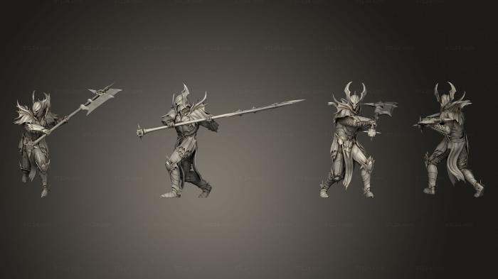 Military figurines (Bloodknight Halberd Swing, STKW_3475) 3D models for cnc