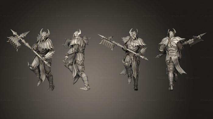 Military figurines (Bloodknight Hammer Charge Supports, STKW_3477) 3D models for cnc