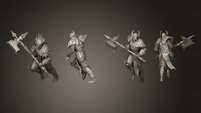 Military figurines (Bloodknight Hammer Charge, STKW_3478) 3D models for cnc