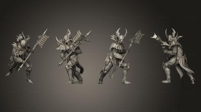 Military figurines (Bloodknight Hammer Guard Full, STKW_3480) 3D models for cnc