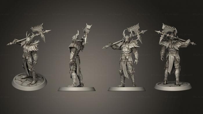 Military figurines (Bloodknight Hammer Idle, STKW_3481) 3D models for cnc