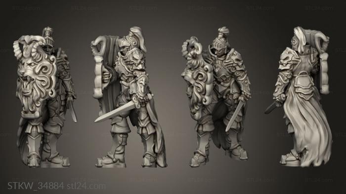 Military figurines (Hell Hath Fury Anti Paladins paladin iron will, STKW_34884) 3D models for cnc