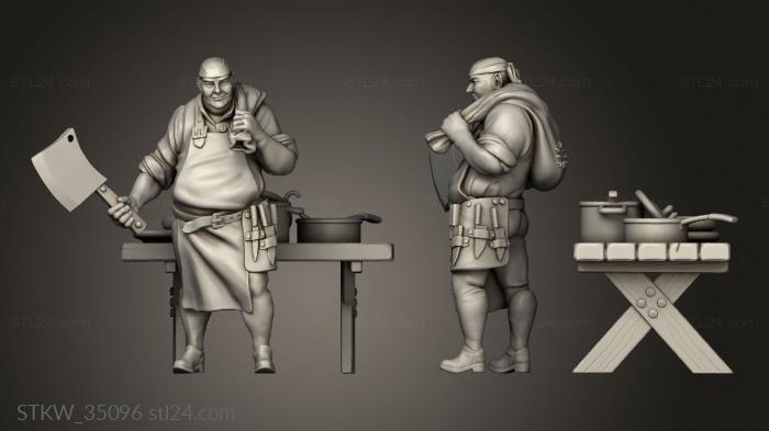 Military figurines (Hills Asylum Duff, STKW_35096) 3D models for cnc