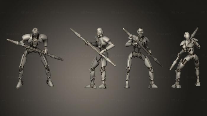 Military figurines (Bodyguard Droids 2, STKW_3516) 3D models for cnc