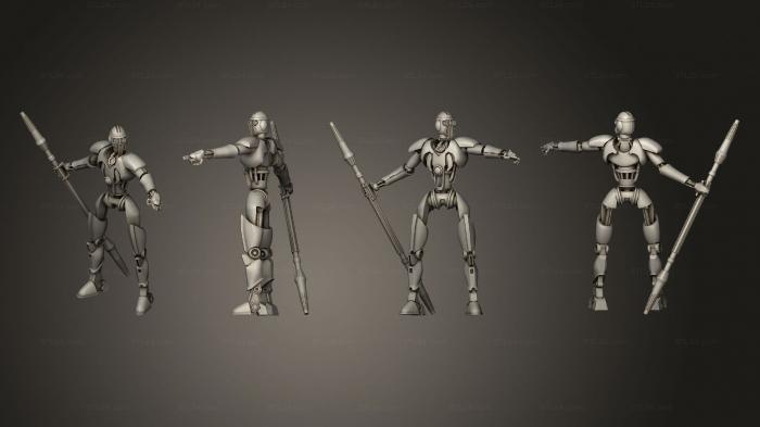 Military figurines (Bodyguard Droids leader, STKW_3518) 3D models for cnc