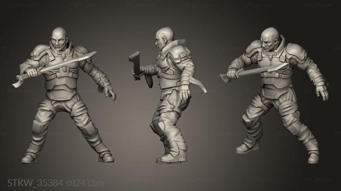 Military figurines (House Harkonnen troops, STKW_35384) 3D models for cnc