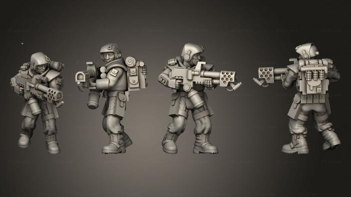 Military figurines (bolter 003, STKW_3543) 3D models for cnc
