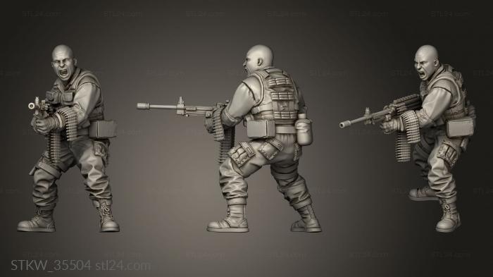 Military figurines (ANTI HUNTER SERGEANT BILLY, STKW_35504) 3D models for cnc