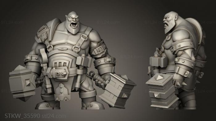 Military figurines (Humble blacksmith, STKW_35590) 3D models for cnc