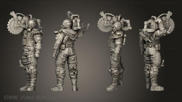 Military figurines (Infected Containment Operative, STKW_35962) 3D models for cnc