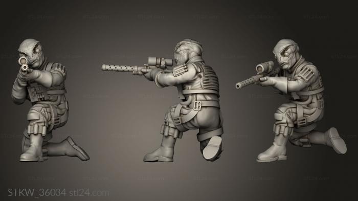 Military figurines (Insurgent Paratroopers, STKW_36034) 3D models for cnc