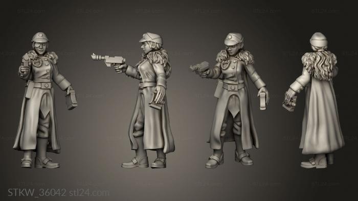 Military figurines (Interstellar officer, STKW_36042) 3D models for cnc