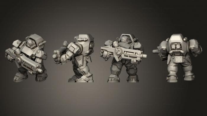 Military figurines (Border Warrior 7, STKW_3605) 3D models for cnc