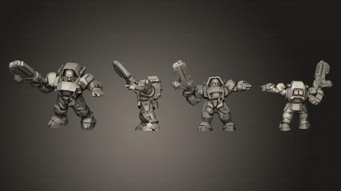 Military figurines (Border Warrior 8, STKW_3606) 3D models for cnc