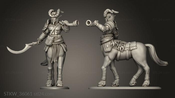 Military figurines (Into The Woods Centaur, STKW_36061) 3D models for cnc