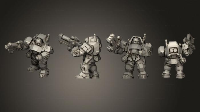 Military figurines (Border Warrior 9, STKW_3607) 3D models for cnc