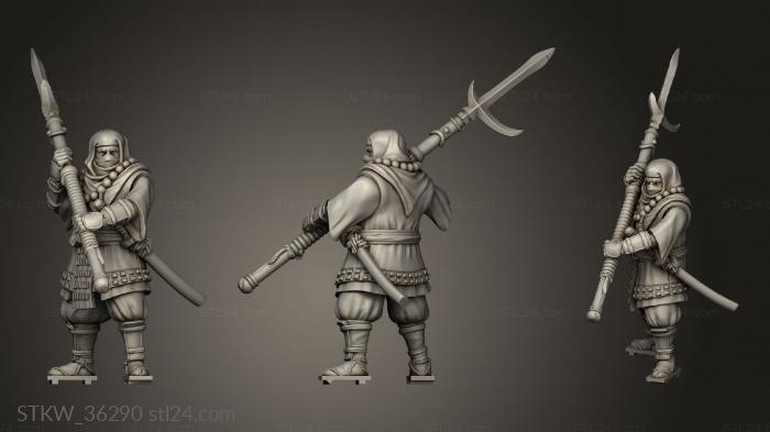 Military figurines (Japanese Sohei Monk Speen, STKW_36290) 3D models for cnc