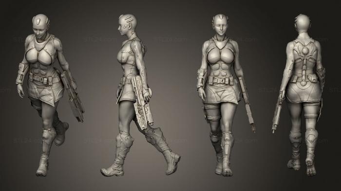 Military figurines (Bounty Hunter 2, STKW_3635) 3D models for cnc