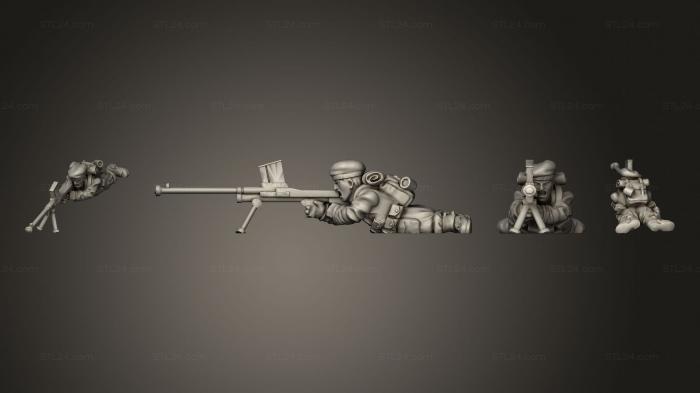 Статуэтки военные (МАЛЬЧИКИ-НАВОДЧИКИ 2, STKW_3650) 3D модель для ЧПУ станка