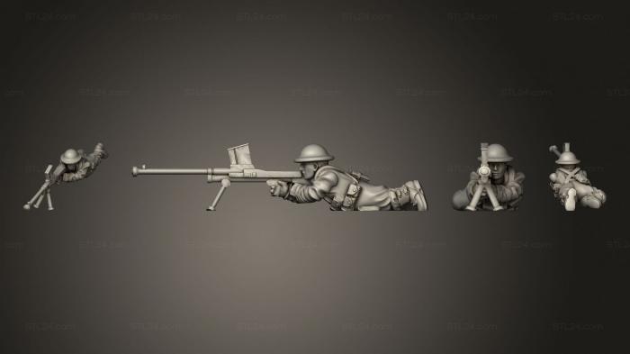Military figurines (BOYS GUNNER, STKW_3651) 3D models for cnc