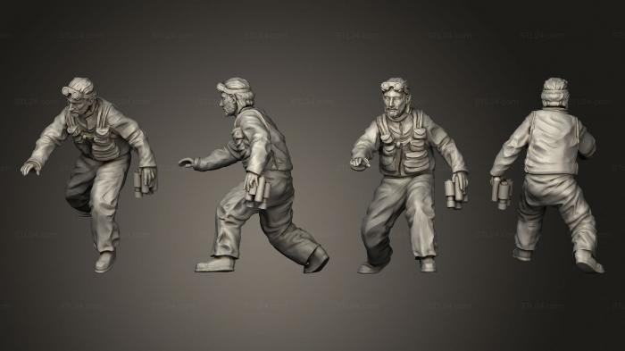 Military figurines (Brave Defector, STKW_3653) 3D models for cnc