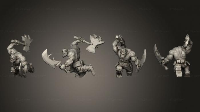Military figurines (BRAWLA BOYS 3, STKW_3656) 3D models for cnc
