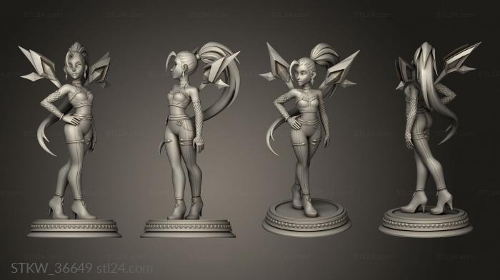 Military figurines (KDA Out Kaisa League Legends, STKW_36649) 3D models for cnc