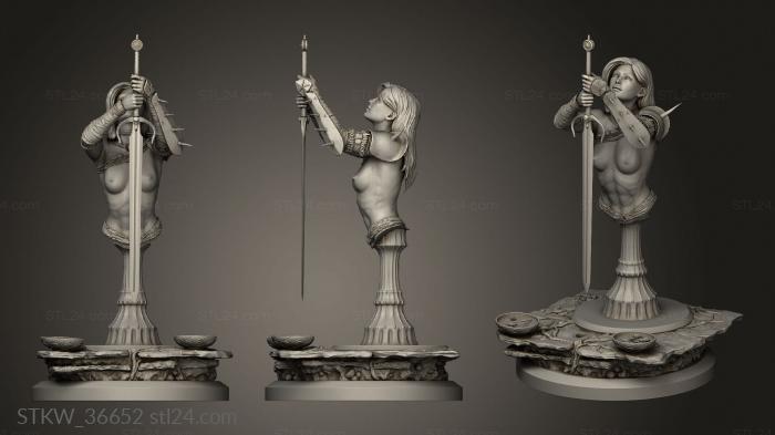 Military figurines (Keena the Anointed nsfw, STKW_36652) 3D models for cnc