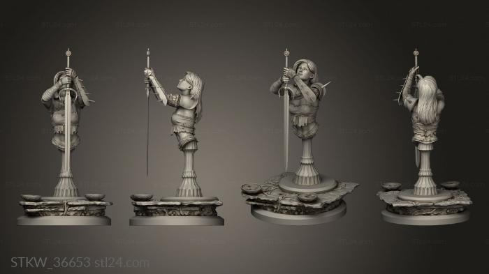 Military figurines (Keena the Anointed sfw, STKW_36653) 3D models for cnc