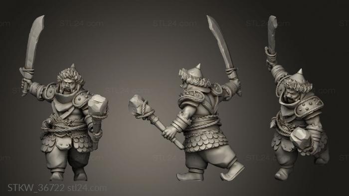 Military figurines (KHAZARIAN WARRIORS WARRIOR CAPTAIN, STKW_36722) 3D models for cnc