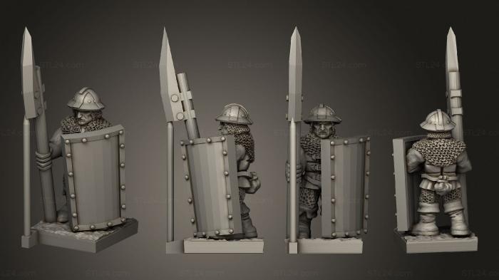 Статуэтки военные (Бретония, Массачусетс, 10 Человек, STKW_3674) 3D модель для ЧПУ станка