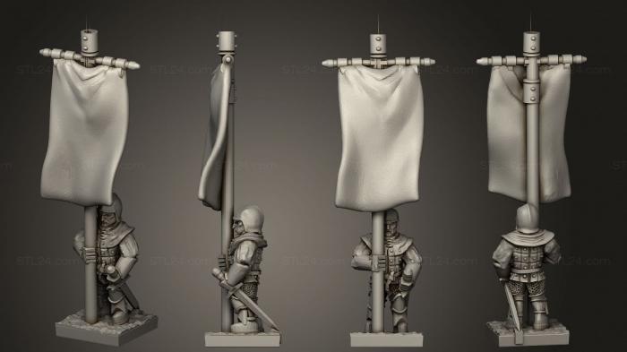 Military figurines (Bretonnia Ma A Individuals Banner 2, STKW_3678) 3D models for cnc