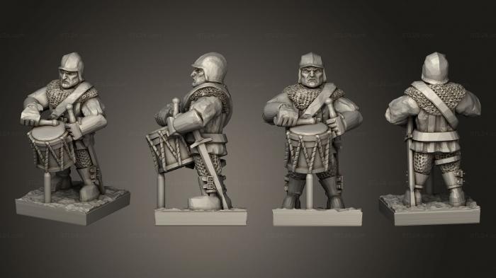 Military figurines (Bretonnia Ma A Individuals Drummer 1, STKW_3682) 3D models for cnc