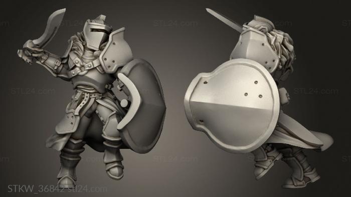 Military figurines (kingdom shield guard, STKW_36842) 3D models for cnc