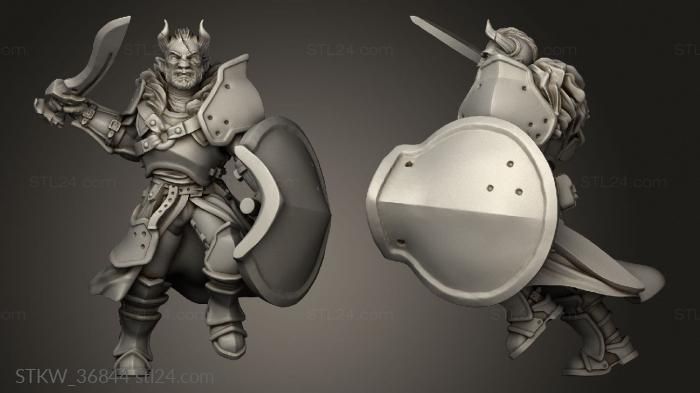 Military figurines (kingdom shield guard, STKW_36844) 3D models for cnc