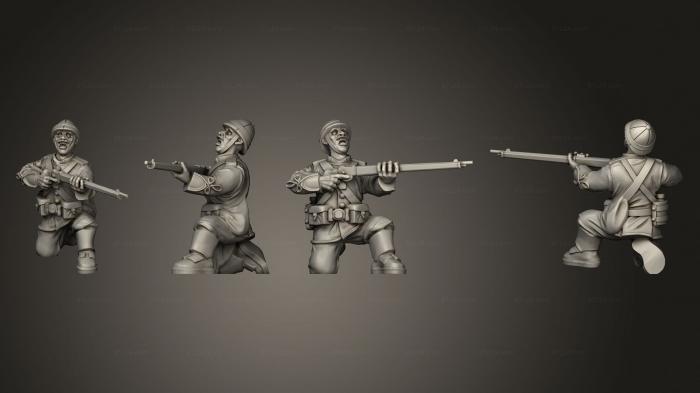 Military figurines (British Soldier Crouch aiming, STKW_3699) 3D models for cnc