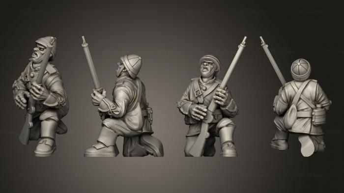 Military figurines (British Soldier Crouch reload, STKW_3700) 3D models for cnc