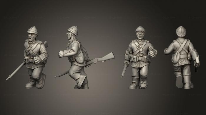 Military figurines (British Soldier Running, STKW_3703) 3D models for cnc