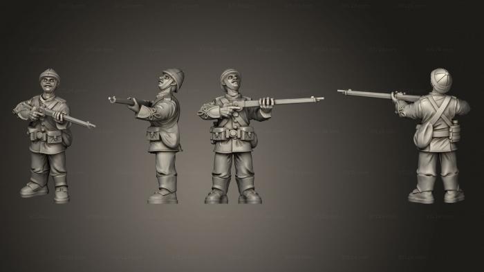 Military figurines (British Soldier Standing aiming, STKW_3704) 3D models for cnc
