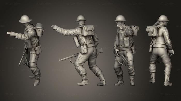 Military figurines (british soldiers ww 2 001, STKW_3706) 3D models for cnc