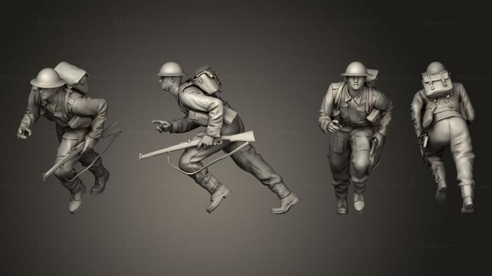 Military figurines (british soldiers ww 2 002, STKW_3707) 3D models for cnc